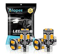 Alopee 4-Pack Lampadine LED W5W T10 501 12V-Canbus Senza Errori, 10 SMD 5730 Luci Posizione LED Ambra per Auto Luci Scalino Cortesia, Luci Targa, del Bagagliaio, Porta, Lettura