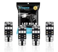 ALOPEE 4-Pack T10 194 168 921 12V Rosso Canbus Senza Errori LED, 9-SMD 2835 Lampadina di Ricambio per Auto per W5W 168 2825 501 Luci di Stop