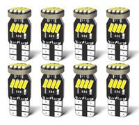 Alopee 8 Pack Non Polarizzato Lampadina W5W LED Anti-Errore Canbus 12V Bianco per Soffitto Illuminazione del Cassapanca Illuminazione della Targa Compatibile T10 194 168 501 2825-12 Chip SMD 4014
