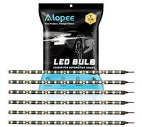 ALOPEE - Confezione da 6 Pezzi 30CM 11,8" Bianca 5050 18SMD LED DC 12V Striscia Impermeabile Luce Sottoscocca per Motociclette Luce Decorativa per Barche Striscia Flessibile Collegabile