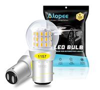 Alopee Lampadina LED P21/5W Ambra - Confezione da 2 Indicatore di Direzione BAY15D 1157 2057 7528, 39SMD Alta Luminosità 12-15V DC, Ricambio per Lampada Alogena