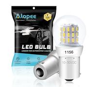 Alopee Lampadina P21W LED 9V-30V - Senza Polarità 39 SMD 3014 Bianco Brillante per Luce di Retromarcia, Luce di Stop e Indicatori di Direzione BA15S, Compatibile con 1156/7506 (Confezione da 2)