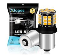 Alopee Lampadina PY21W LED 9V-30V - Senza Polarità 39 SMD 2835 Giallo Brillante per Indicatori di Direzione BAU15S, Compatibile con 1056/7507/12496 (Confezione da 2)