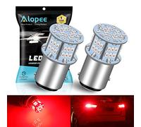 Alopee Lampadine LED P21/5W 1157 BAY15D,12V-24V Rosso Estremamente Brillante 2016 54SMD Lampadina LED Luce Freno per 1016 1034 7528 2057 2357 Luci Freno LED per Auto 2 Pack