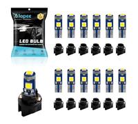 Alopee Lampadine LED T5, lampadina da cruscotto bianco 74, lampadina LED per 73 37 2721, Wedge LED T5 portalampada per lampadina per cruscotto auto, lampadine interne cruscotto 12 V, 12 lampade