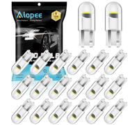 Alopee Lampadine LED W5W T10/194/501 12V - 1 SMD COB Luci Posizione LED Bianco per Auto Luci Scalino Cortesia, Luci Targa, Luci del Bagagliaio, Luci Porta, Luci Lettura (Confezione da 20)