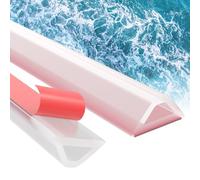 alophoty Striscia protettiva per doccia, autoadesiva, trasparente, 2,5 m, in silicone, per doccia, bagno e cucina, facile da montare