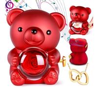 Aloskart Orsetto Rosa Eterna con Collana e Carillon a Manovella