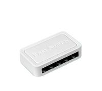 ALOUTSNOC Switch di Rete Mini Gigabit 10/100/1000Mbps Switch Ethernet a 5 Porte Splitter Internet Hub RJ45 Desktop (Color : 1000M US White)