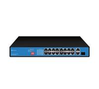 ALOUTSNOC Switch Poe Veloce Switch Ethernet 100M a 16/24 Porte con 2 Porte RJ45 uplink 1000M e 1 Smart Switch AI con Slot SFP 100/1000M (Color : EW-S1919CF-AP)