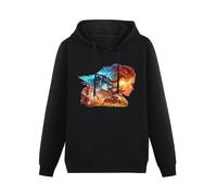 Aloy Sun Hawk Hoody Horizon Forbidden West Vintage Printed Hoodie Kawaii Hoody Unisex Ptinted Hoodies Long Sleeve Men's Hooded with Pocket Black XL