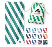 ALP & ACT Telo Mare XXL 200x90 cm - 100% microfibra riciclata - ULTRALEGGERO & asciugatura rapida - Asciugamano grande per vacanza, spiaggia e piscina - Telo bagno - verde
