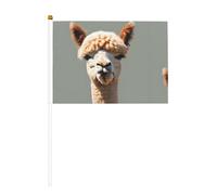 Alpaca avatar 6 pezzi stampato fronte-retro bandiera portatile 14 x 20,8 cm, adatta per tifare attività di squadra