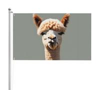 Alpaca avatar Bandiera a doppia faccia 0,9 x 1,5 m. Bandiera da giardino in poliestere pesante a triplo strato su entrambi i lati, 0,9 x 1,5 m, bandiera da giardino in poliestere.