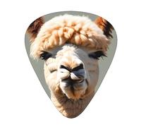 Alpaca avatar plettri per chitarra, 12 pezzi, materiale ABS, bordi lisci, sensazione confortevole, 3 spessori opzionali