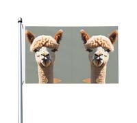 Alpaca avatar Stampe Bandiera su entrambi i lati 3 x 5FT leggera e resistente al colore con asole Ideale per feste all'aperto e giardini.