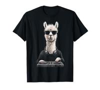 Alpaca Cuffia Musica Animale Illustrazione Grafica Alpaca Maglietta