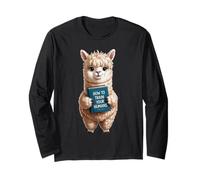 Alpaca divertente con il libro, come addestrare i tuoi umani Maglia a Manica