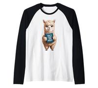 Alpaca divertente con il libro, come addestrare i tuoi umani Maglia con Maniche Raglan