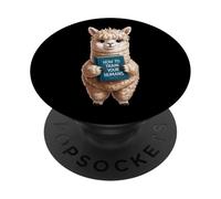 Alpaca divertente con il libro, come addestrare i tuoi umani PopSockets PopGrip Adesivo