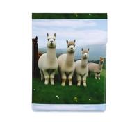 Alpaca Family - Custodia per computer portatile, in pelle di alta qualità, elegante custodia per MacBook da 13 pollici con design a stampa completa per modelli 2018 e più recenti