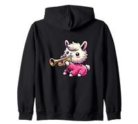 Alpaca Flauto Magico Divertente Felpa con Cappuccio
