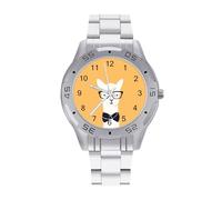 Alpaca Gentleman - Orologio da uomo in acciaio inox, analogico, al quarzo, da uomo, Stile:, regular, Bracciale