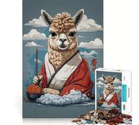 Alpaca in viaggio verso il Giappone - Puzzle per adulti da 1000 pezzi,gioco cognitivo a incastro preciso,senza spazi vuoti,attività rilassante per la pausa mentale (50x75cm)