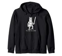 Alpaca Knight 'TWAS The 'tism m'lord Medieval Gen Z Meme Felpa con Cappuccio
