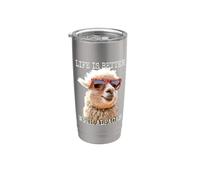 Alpaca Life Is Better With Alpacas Lama Alpaca Bicchiere termico in acciaio inox doppia parete