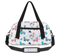 Alpaca Llama - Borsone da viaggio per bambini e bambine, in alpaca leggera, 3 borse sportive da palestra per bambini, piccola borsa da viaggio per la danza, Lama di alpaca, 18.5L x 7.8W x 9.4H