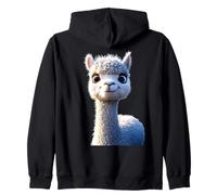 Alpaca Llama Hike Zoo Life Is Better with Alpaca Felpa con Cappuccio