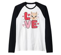 Alpaca Lover Cute Farm Animal Lama Bambini Ragazze e Donne Maglia con Maniche Raglan