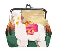Alpaca nel paesaggio Portamonete Kiss Lock Borsa per il cambio Borsa per bigiotteria vintage