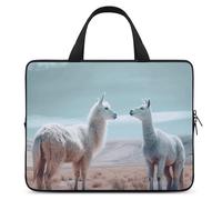 Alpaca on the Grass - Custodia per computer portatile, ultrasottile, impermeabile, 15", con cinghia da polso
