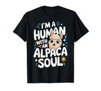 Alpaca Sono un essere umano con un animale anima alpaca Maglietta