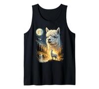 Alpaca Ululando alla Luna Meme Divertente 90's Llama Alpaca Canotta