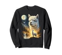 Alpaca Ululando alla Luna Meme Divertente 90's Llama Alpaca Felpa