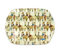 Alpacas and Friends Emma Ball - Vassoio in melamina, misura media, 35 cm