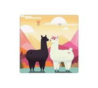Alpacas in Love in The Mountains, Placche decorative per interruttore della luce, 2 prese elettriche, copertura in termoplastica per dispositivo decoratore, viti incluse
