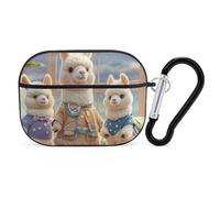 Alpacas Together, custodia per AirPod Pro, cover rigida antigraffio in policarbonato con portachiavi, accessorio per AirPod Pro 2°/1° custodia per donne e uomini, stile nero