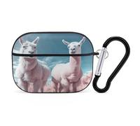 Alpacas Together, custodia protettiva antiurto per Airpods Pro, con moschettone e clip, anti-caduta, per Airpods Pro di seconda generazione, colore nero