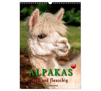 Alpakas - süß und flauschig (Wandkalender 2026 DIN A3 hoch), CALVENDO Monatskalender: Eindrucksvolle Bilder der niedlichen Tiere.