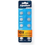 Alpalium AG13 LR44 - Batterie alcaline a bottone, 1,5 V, senza mercurio, qualità premium e lunga conservazione, (357/357A/L1154/A76/GPA76)