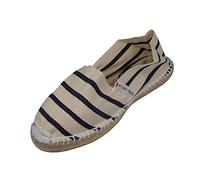 Alpargatus - Espadrillas Piatte a Righe, Uomo, Colore: Blu Navy Multicolore Size: 42