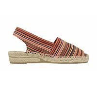 ALPARGATUS Espadrillas Sculacciate con zeppa bassa e design a righe (date a mano in Spagna), arancione, 41 EU