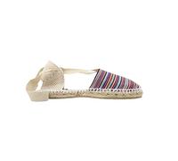ALPARGATUS - Espadrillas Valenciana piatta con design a righe e chiusura a nastro (calzature fatte a mano in Spagna), righe sottili, 37 EU