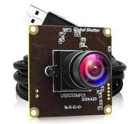 ALPCAM Modulo fotocamera USB con otturatore globale da 5 MP, ad alta velocità, 60 fps, 1080p, scheda webcam con lente senza distorsione, fotocamera USB Lightburn UVC per computer portatile Android e