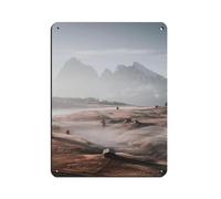 Alpe Di Siusi stampa retrò, poster in metallo con stampa retrò, arte chic, retrò, pittura in ferro, per bar, grotte, bar, famiglie, garage, decorazione da parete, 30 x 40 cm