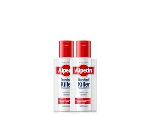 Alpecin Dandruff Killer 2 x 250 ml | Shampoo antiforfora per uomo con caffeina | Elimina la forfora persistente | Rinforza le radici | Stimola la crescita dei capelli per un cuoio capelluto sano